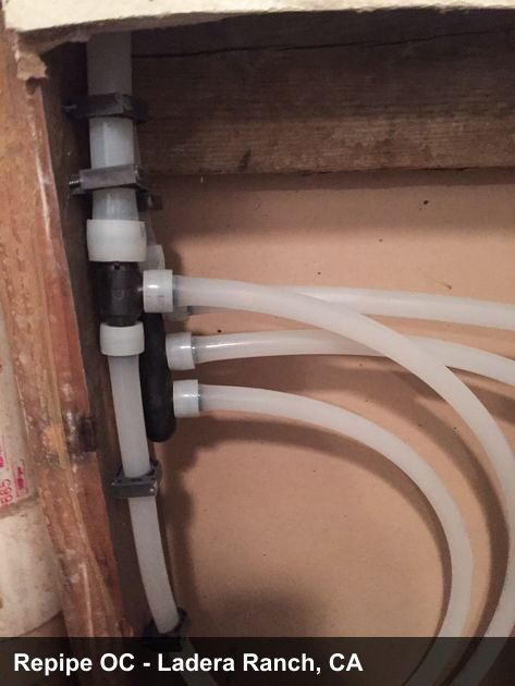 Repipe project photo - Ladera Ranch, CA home pipes before or after replacement by Repipe OC