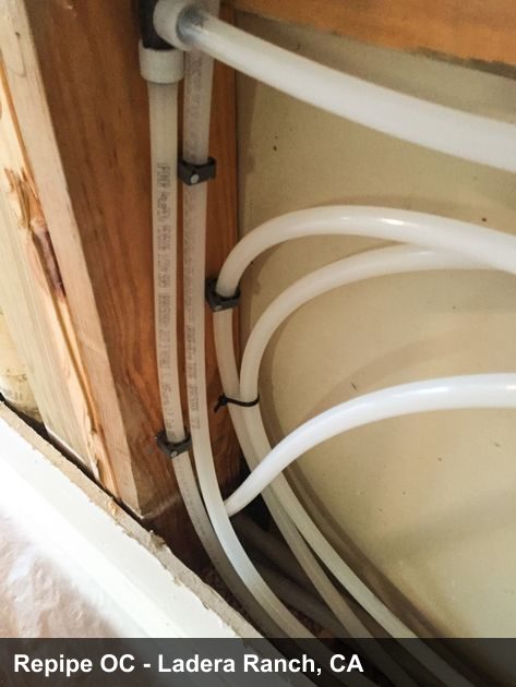 Repipe project photo - Ladera Ranch, CA home pipes before or after replacement by Repipe OC