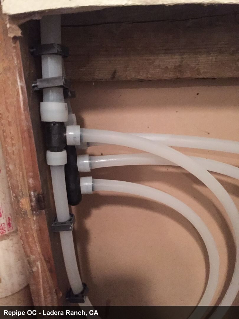 Repipe project photo - Ladera Ranch, CA home pipes before or after replacement by Repipe OC